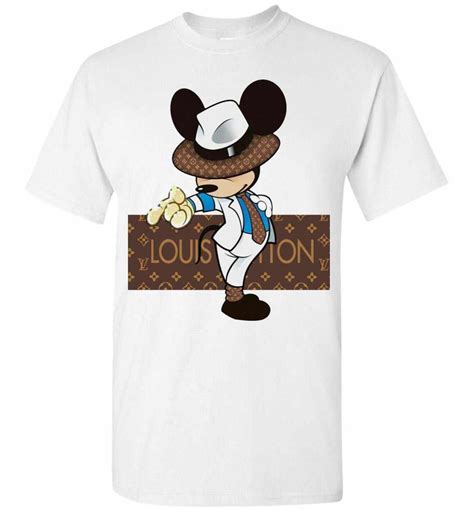 louis vuitton t shirt blue and white|t shirt Louis Vuitton mickey.